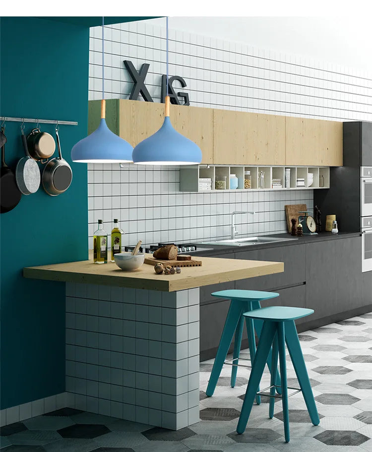 Retro Industrieel Hanglamp E27 Kleurig Voor Keuken, Restaurant & Woonkamer