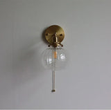 Pull Chain Wandlamp E14 LED Goud Nordic Modern Voor Slaapkamer & Bad