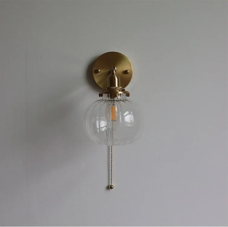 Pull Chain Wandlamp E14 LED Goud Nordic Modern Voor Slaapkamer & Bad