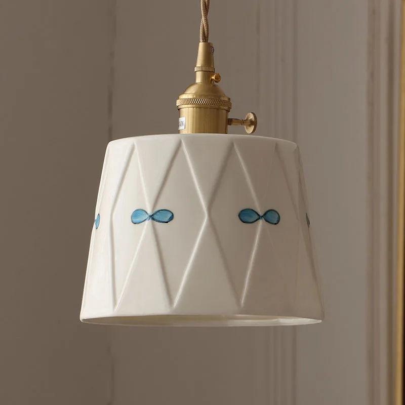 Japans Retro BrassGlow Keramische Hanglamp