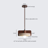 Mid Century LED Hanglamp Hout & Geel Travertijn – Modern Design