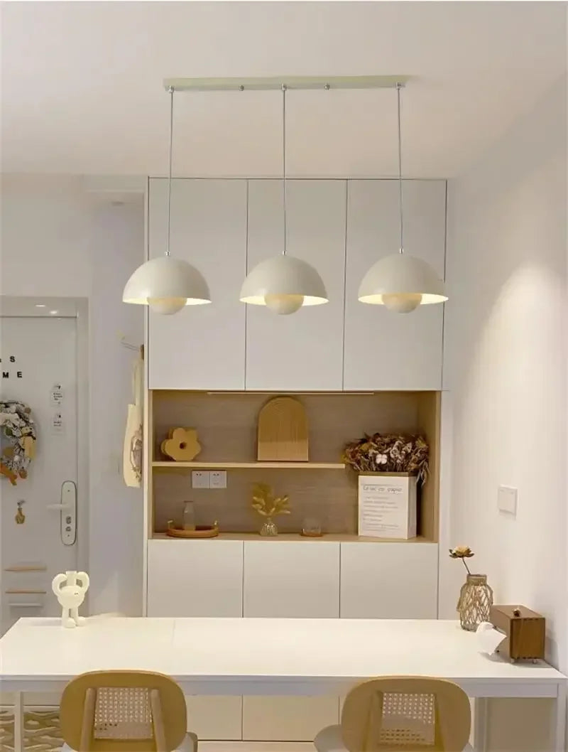 Moderne Nordic Bloemknop Hanglamp – Metaal, LED, E27, Meerdere Kleuren