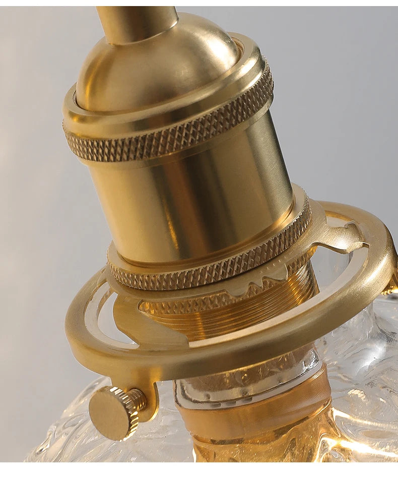 Moderne Franse Retro Hanglamp – Gouden Glazen LED Plafondlamp Eetkamer