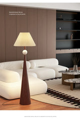 Wabi-Sabi Vloerlamp – Minimalistisch Japans Design met Stoffen Kap