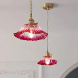 Vintage Bloem Hanglamp Glas E27 Voor Woonkamer, Slaapkamer & Bedside