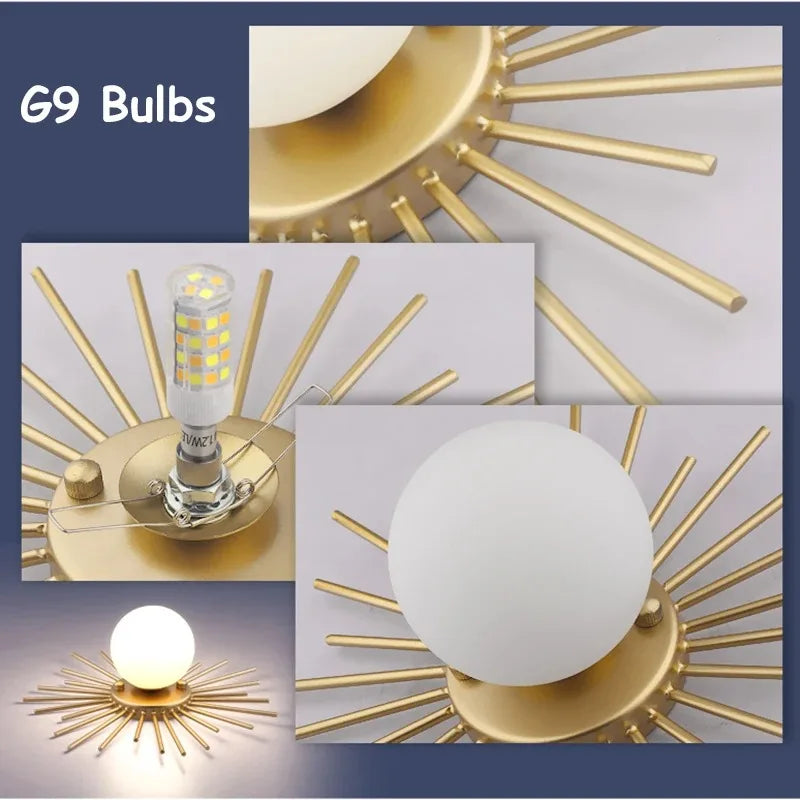 Gouden Plafondlamp – Lotusblad Design LED G9 Ø25/35cm
