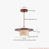 Nordic Houten Steen LED Hanglamp – Zwart/Geel – Modern Design