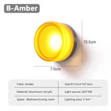 Nordic LED Wandlamp Amber Acryl – Moderne Slaapkamer & Woonkamer