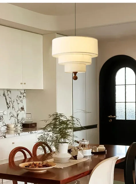 Boho Green Fabric Hanglamp