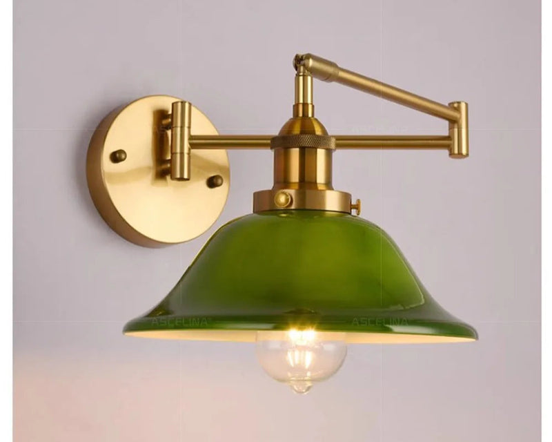 Retro Glazen Wandlamp E27 LED Moderne Leeslamp Met Verstelbare Arm
