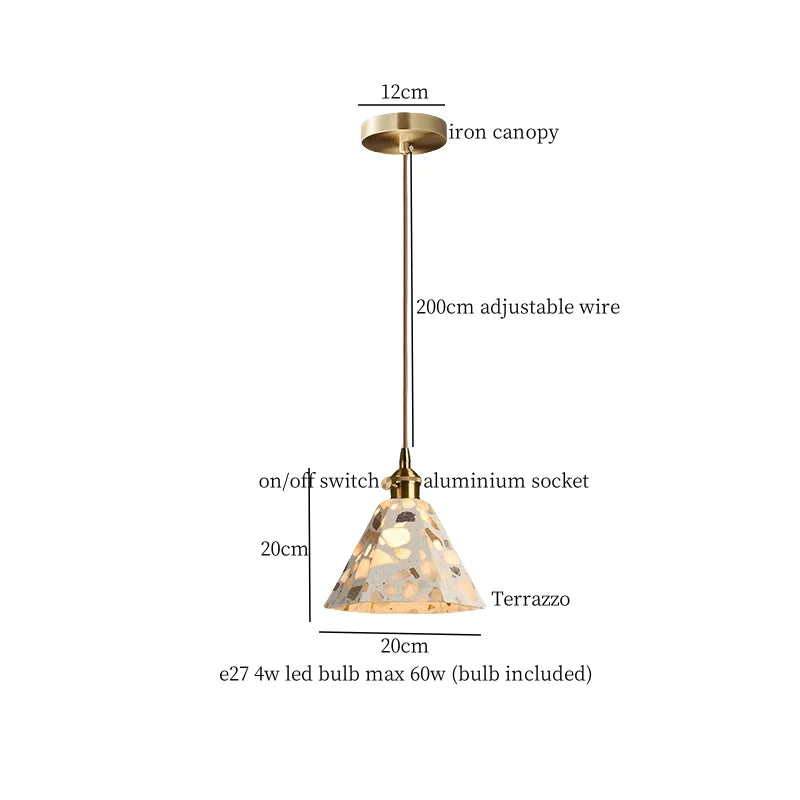 Hanglamp LED Marmer Voor Woonkamer & Slaapkamer