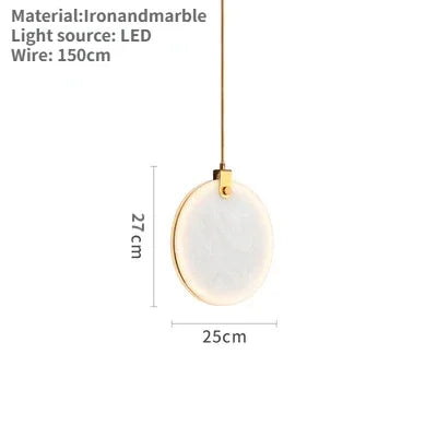 Moderne Marmeren LED Hanglamp – Luxe Slaapkamer & Woonkamer Lamp
