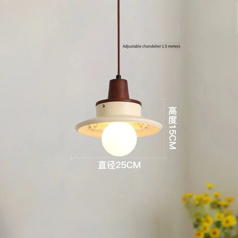 Antieke Hanglamp Resin – Retro Bloemen Design, E27, Franse Stijl