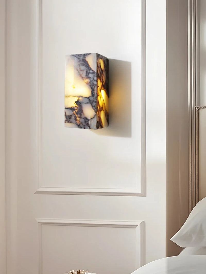 Wabi-Sabi Wandlamp – Bulgari Luxe Steen LED Waterproof Buitenlamp