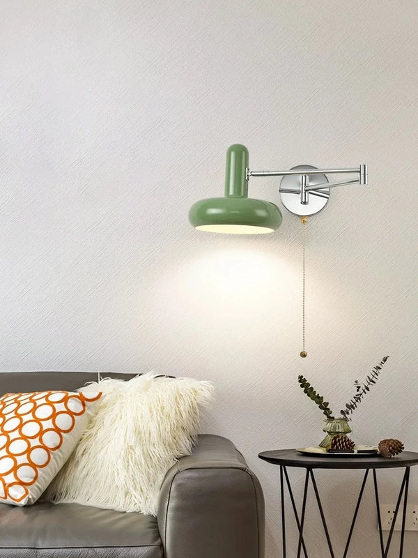 Nordic LED Wandlamp Milky Green – Moderne Wand Sconce met Trekschakelaar