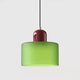Vintage Kleine Hanglamp Glas-in-Lood – Roze/Oranje/Groen/Wit – E27