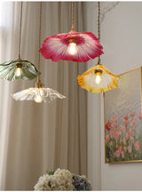 Vintage Bloem Hanglamp Glas E27 Voor Woonkamer, Slaapkamer & Bedside