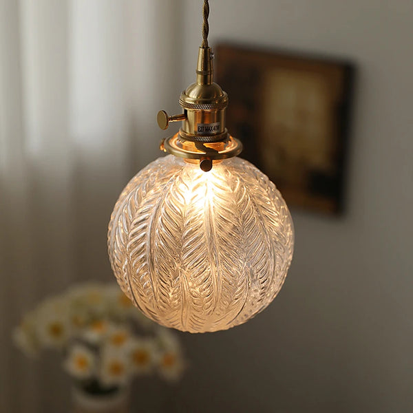 Moderne Franse Retro Hanglamp – Gouden Glazen LED Plafondlamp Eetkamer