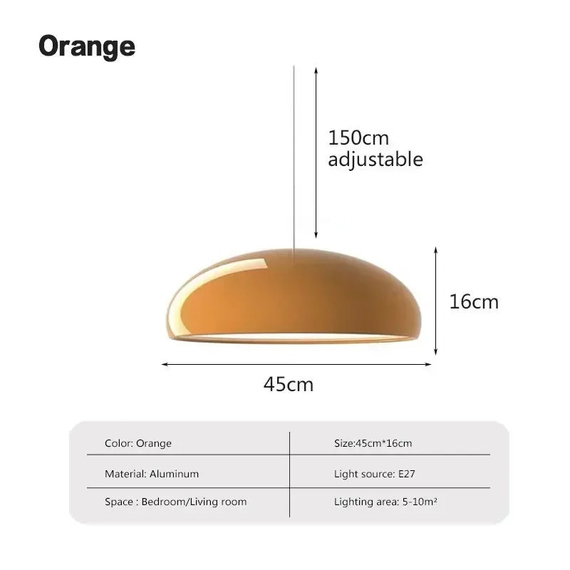 Nordic LED Hanglamp Rond Aluminium Zwart Wit Rood Groen Oranje