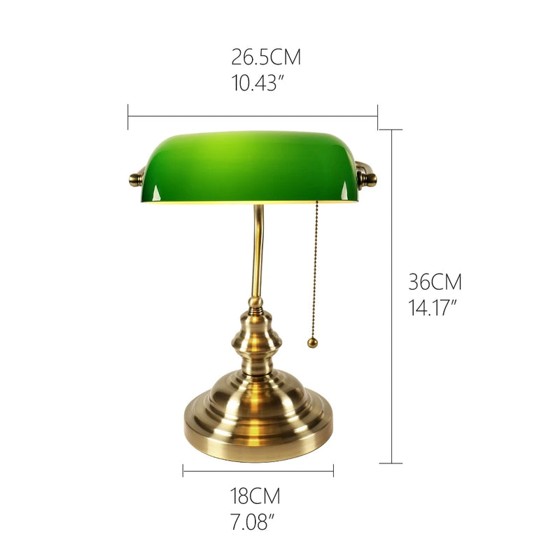 Mid-Century Bankers Tafellamp E27 LED Voor Studie & Kantoor