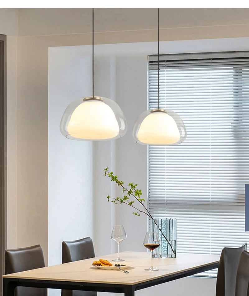 Hanglamp Glas Ø25/40cm Nordic Modern Voor Woon- & Eetkamer