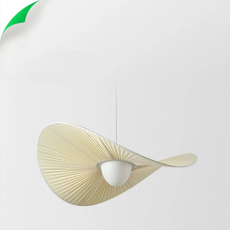 Nordic Beige Stoffen LED Hanglamp – Moderne Dimbare Plafondlamp