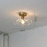 Moderne Plafondlamp Glas Bloem Goud E27 Voor Slaapkamer, Keuken & Hal