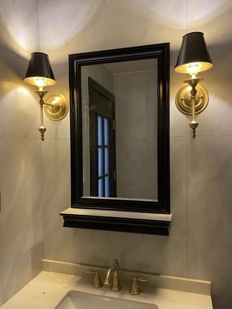 Vintage Wandlamp  E27 Zwart/Wit Voor Slaapkamer & Woonkamer