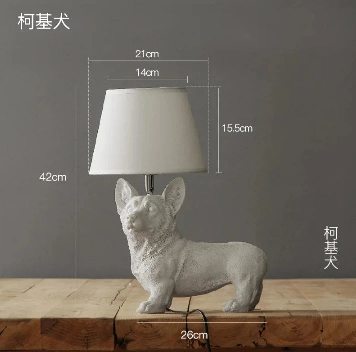 Denemarken Puppy Tafellamp E27 LED Voor Kinderkamer & Slaapkamer