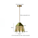 LED Hanglamp Groen Stoffen Kwast – Vintage Voor Woonkamer & Café