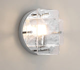 Ijsglas Wandlamp – Chroom Metaal G9 LED Sconce 5–10m²