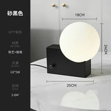 Deense Tafellamp LED Glas Bol RVS Basis Voor Slaapkamer