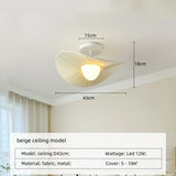 Nordic Beige Stoffen LED Hanglamp – Moderne Dimbare Plafondlamp