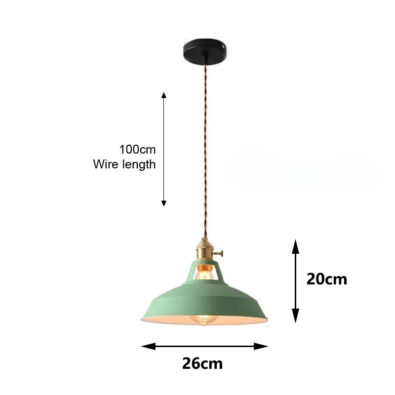 Retro Industrieel Hanglamp E27 Kleurig Voor Keuken, Restaurant & Woonkamer