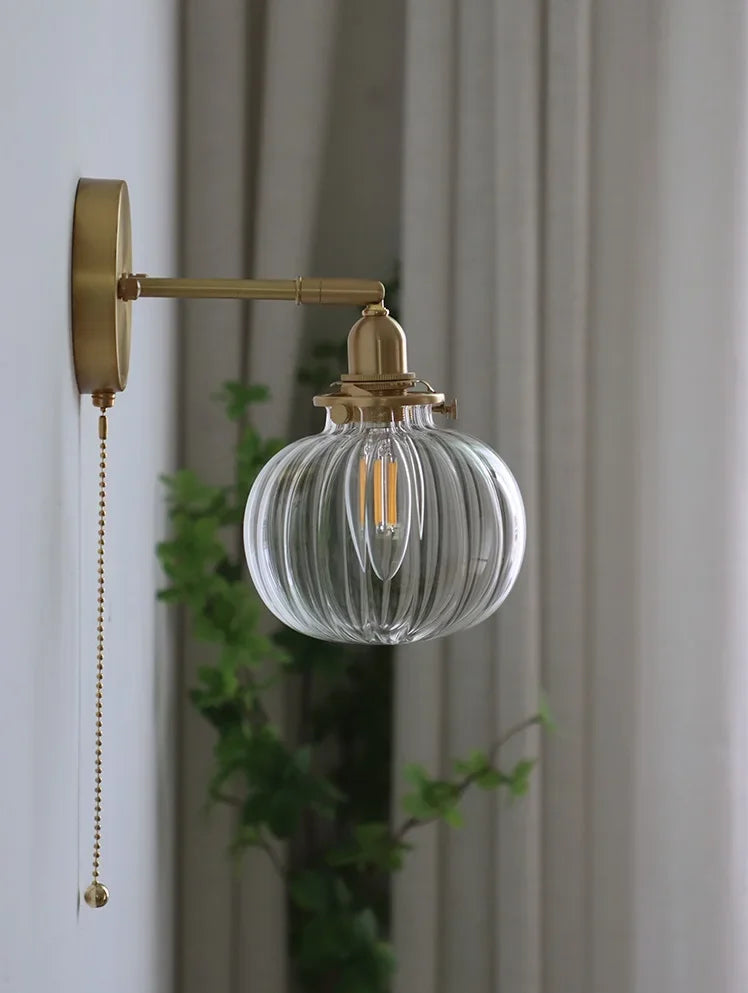 Pull Chain Wandlamp E14 LED Goud Nordic Modern Voor Slaapkamer & Bad