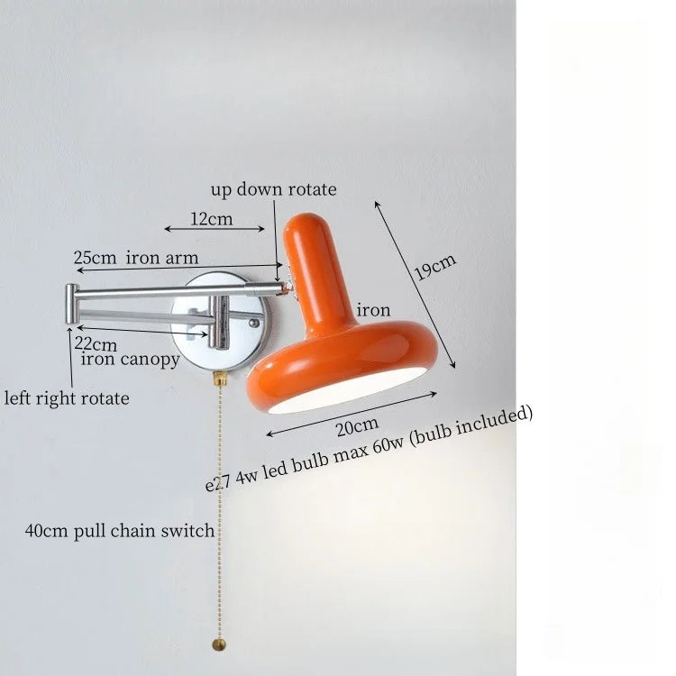 Nordic LED Wandlamp Milky Green – Moderne Wand Sconce met Trekschakelaar