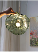 Vintage Bloem Hanglamp Glas E27 Voor Woonkamer, Slaapkamer & Bedside