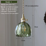 Groene Glazen Hanglamp – Vintage Moderne Plafondlamp E27