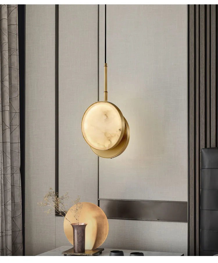 Round Marble Wall Lamp