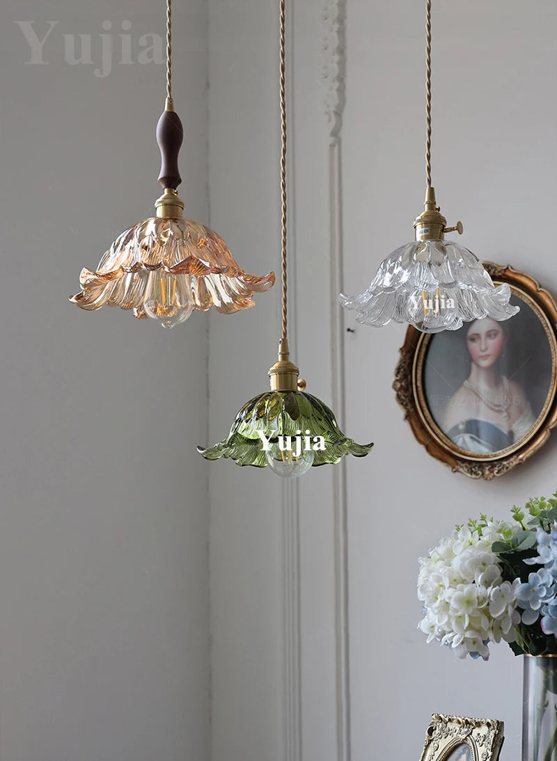 Groene Glazen Hanglamp – Vintage Moderne Plafondlamp E27