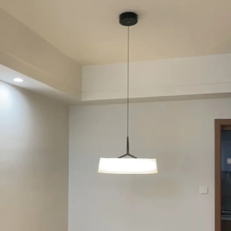 Minimalistische LED Stoffen Hanglamp Rond Voor Eetkamer & Slaapkamer