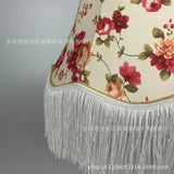 Handgemaakte Stoffen Lampenkap met Kwast – Vintage & Europees Design