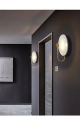 Ronde Marmeren Wandlamp – Nordic Minimalistisch LED Bedlamp
