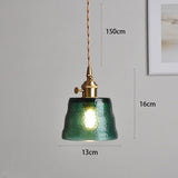 Nordic Japans Glazen Hanglamp Polished Copper Voor Slaapkamer & Eettafel