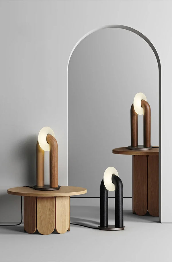Moderne Houten Tafellamp LED – Dimbaar met Touch Bediening