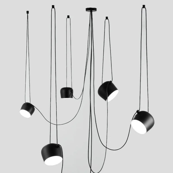 Nordic Hanglamp Drum E27 Aluminium Zwart