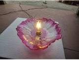 Vintage Bloem Hanglamp Glas E27 Voor Woonkamer, Slaapkamer & Bedside