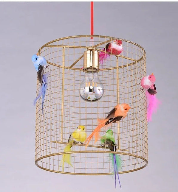 Nordic LED Birdcage Hanglamp Goud – Art Deco Restaurant & Woonkamer