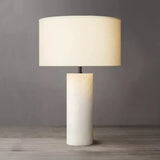 Moderne Marmeren Tafellamp LED met Stoffen Kap – Slaap- & Woonkamer