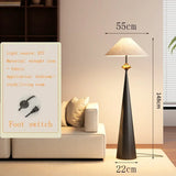 Wabi-Sabi Vloerlamp – Minimalistisch Japans Design met Stoffen Kap
